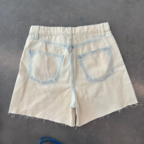 Vintage Y2k Light Wash Bleach Acid Wash Wild Fable Mom Hi Rise Cut Off Shorts 6 - Picture 2 of 5